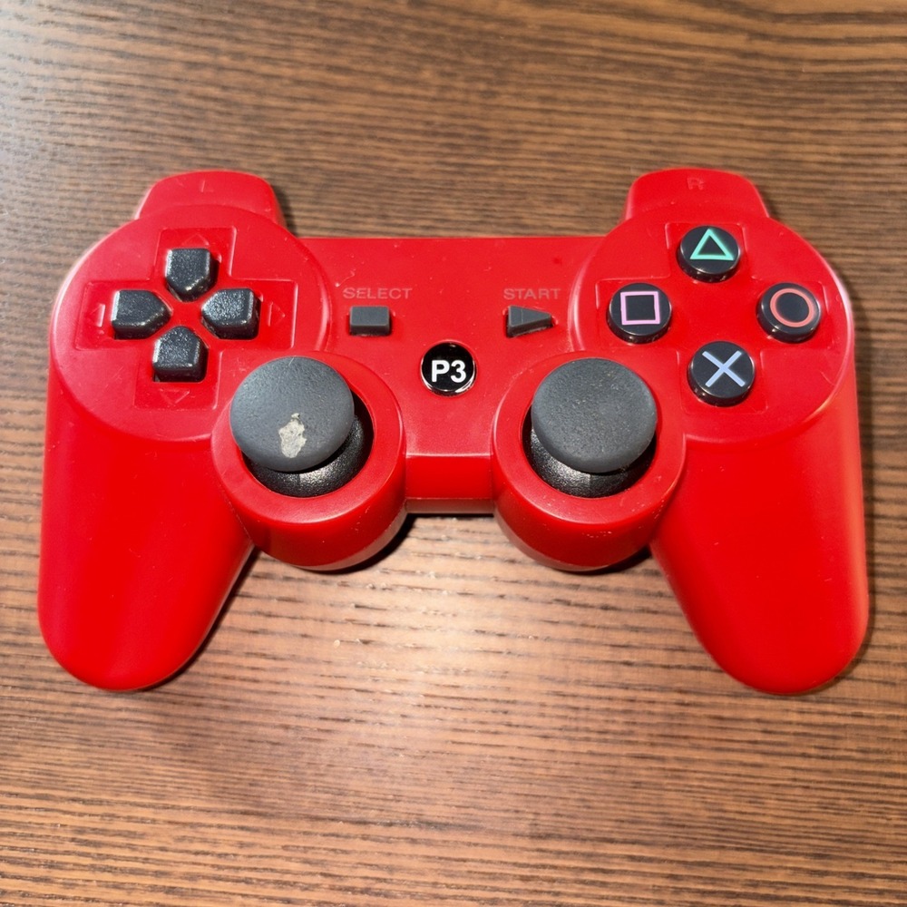 Sony PlayStation PS3 Red DualShock 3‎ Controller CECHZC2U A1 Wireless OEM TESTED